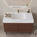 35.4" Farmhouse Free-standing Sintered Stone Bathroom Vanity with Undermount Sink by HouseOfZazla