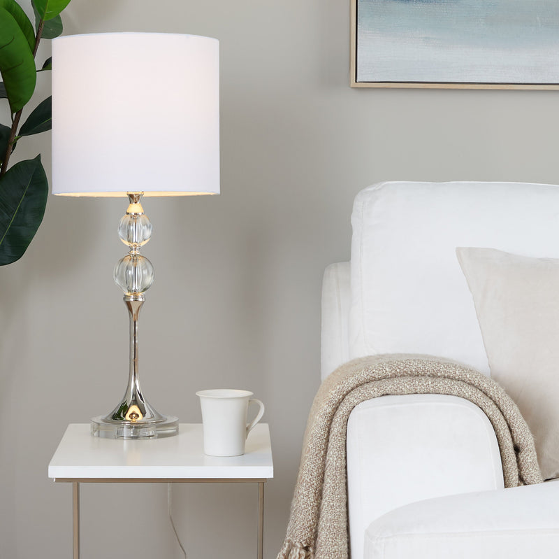 26" Contemporary Crystal Table Lamp, photo 6 of 8