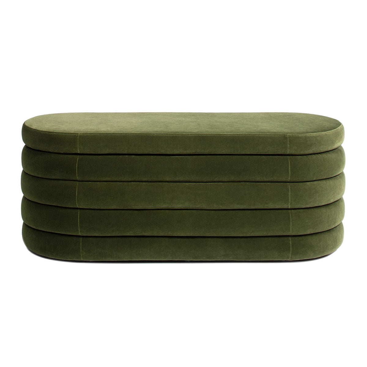 Fuji - Upholstered Oval Storage Bench, photo 33 of 34