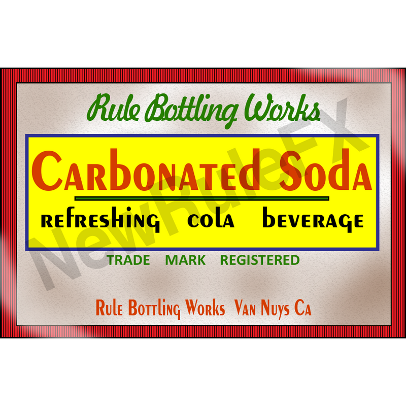 Cola Single Carbonated Soda Self Adhesive Label - License and Royalty Free for Film Use