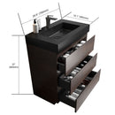 Alice - Bathroom Vanity With Large Storage Freestanding Bathroom Vanity, Sink For Modern Bathroom, One-Piece Sink Basin Without Drain And Faucet by HouseOfZazla