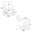 26.8"W Modern Rocking Chair for Nursery, Mid Century Accent Rocker Armchair With Side Pocket, Upholstered High Back Wooden Rocking Chair for Living Room Baby Kids Room Bedroom, Mustard Boucle