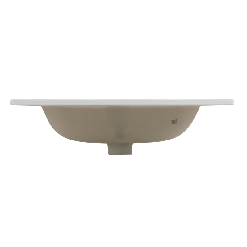 Glossy White Ceramic Integrated Sink, photo 9 of 10