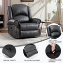 Heat Massage Manual Recliner Chair with Rocker and Swivel