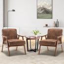 Mid Century Modern Accent Chair With Solid Wood Frame And Extra Thick Backrest by HouseOfZazla