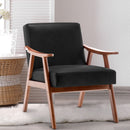 Mid Century Modern Accent Chair With Solid Wood Frame And Extra Thick Backrest by Unique Piece Furniture