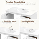 Shaker Free Standing Bathroom Vanity Cabinet & Sink, Soft Close Drawers, Soft Close Doors by HouseOfZazla