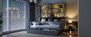 Daybed With Glass Door Storage Cabinets, Built In LED Lighting And Shelves by HouseOfZazla