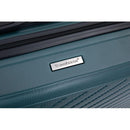 3 Piece Luggage Sets ABS Lightweight Suitcase with Two Hooks, Spinner Wheels, TSA Lock, (20/24/28), DARK GREEN