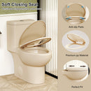 1.1/1.6 GPF Tornado Flush One-Piece Toilet with Comfort Chair Seat ADA Height 17" by HouseOfZazla