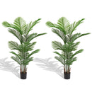Simulate Plastic Flower Boxes With Leaves For Outdoor Home Decor (Set of 2) - by HouseOfZazla