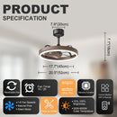20.5" Rustic LED Ceiling Fan with Remote & APP Control by HouseOfZazla