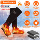 Electric Heated Socks for Men Women Battery Powered Heated Socks Rechargeable Feet Warmer with 4 Temperature Levels Indoor Outdoor Machine Washable