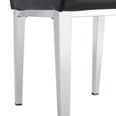 4-piece dining chair set, modern style kitchen soft cushion high backrest, with embedded buttons, metal leg office chair, suitable for restaurants, offices, and restaurants.