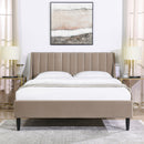 Aspen - Vertical Tufted Modern Headboard Platform Bed Set by HouseOfZazla