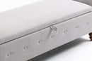 63 inches living room Bench Folding Storage Ottoman, Gray