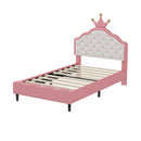 Lovely Crown Fantasy Princess Bed With Tufted Headboard by Unique Piece Furniture