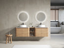 72" Wall-Mounted Bathroom Vanity With Ceramic Art Sink