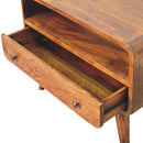 Mini Curved Media Unit - Chestnut by Unique Piece Furniture