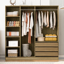 Doorless Storage Wardrobe For Dedroom With Shelves And 3 Drawers by HouseOfZazla