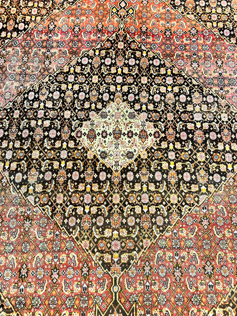 Rare Antique Persian Tabriz Rug 9x12, Red, Handmade, Wool