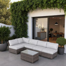 Comfortable Modern Patio Rattan Sectional Set With Cushions by HouseOfZazla