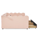 Queen Size Cozy Gingham Daybed with Two Storage Drawers and USB Port by HouseOfZazla