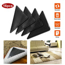 16Pcs Area Rug Gripper Pad Non Slip Anti Curling Carpet Mat Gripper Self- Adhesive Reusable Washable Renewable Hard Wood Floor Safe