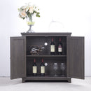 Elegant Sideboard With 2 Acrylic Mirrored Doors, Adjustable Shelf Storage by HouseOfZazla