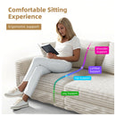 Deep Seat Convertible Sofa With Soft Pillows And Ottomans by HouseOfZazla