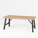 Outdoor Dining Set with 2 Benches and 1 Dining Table - Light Brown by HouseOfZazla