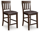 Haddigan - Upholstered Barstool (Set of 2) - Dark Brown by Unique Piece Furniture