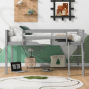 Low Loft Bed With Adjustable Ladder