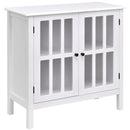 Glass Door Sideboard Console Storage Buffet Cabinet by LJGDeals