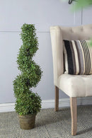 7.5x7.5x35" 3 Foot Tall Artificial Spiral Boxwood Tree by HouseOfZazla