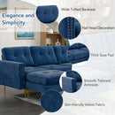 Modern L - Shape Convertible Sectional Sofa With Movable Ottoman by HouseOfZazla