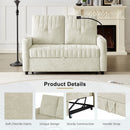 Modern Loveseat Pull Out Sofa Bed With Adjustable Backrest, Two Cup Holders, A Phone Holder, Three Charging Ports And Side Storage Pockets For Living Room by HouseOfZazla