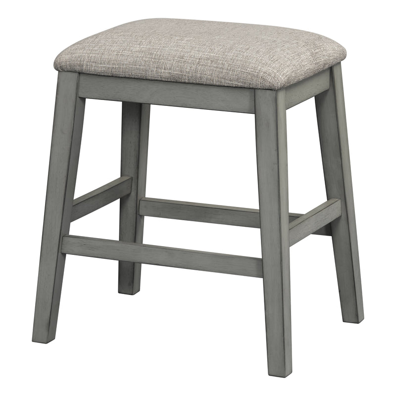 5-piece Counter Height Dining Table Set with Built-in Storage Shelves,Grey(OLD SKU W504S00143)