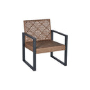 4 Piece Patio Furniture Set With Acacia Wood Table Top And Cushions by HouseOfZazla