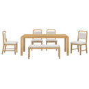 Extendable Dining Table Set With 4 Upholstered Chairs And 1 Bench by HouseOfZazla
