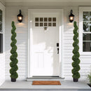Artificial Outdoor UV Resistant Plastic Boxwood Topiary Spiral Tree by HouseOfZazla