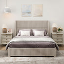 Platform Bed Frame With Headboard, Floor Standing Design by HouseOfZazla