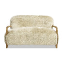 Enchante - Sheepskin Accent Loveseat - Taupe / Natural by HouseOfZazla