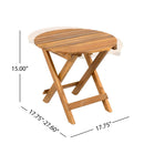 Outdoor Recliner Side Table Set with Acacia Wood and Adjustable Chaise Lounge by HouseOfZazla