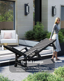 Patio Lounge Chair Outdoor with Reclining Backrest by HouseOfZazla