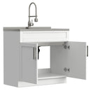 Hennessy - Deluxe Laundry Cabinet With Faucet And Stainless Steel Sink by Unique Piece Furniture