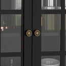 Minimalist Buffet Cabinet With Double Glass Doors And Drawer by HouseOfZazla