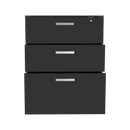 3 Drawers Storage Cabinet with Casters Lions Office, Black Wengue Finish