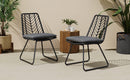 DEJA Chair 2PCS with 2 Cushions, Gray
