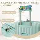 20" / 24" / 28" 3 Pieces / Set Spinner Wheel Luggage, Carry On Suitcase, With Cup Holder & USB Port & Phone Holder by HouseOfZazla